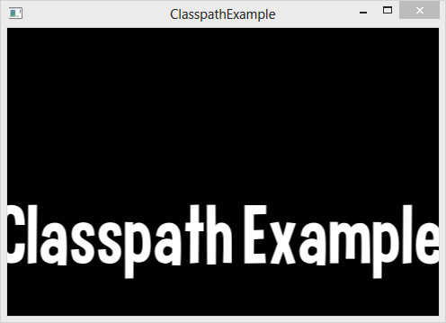 ClasspathExample Screenshot